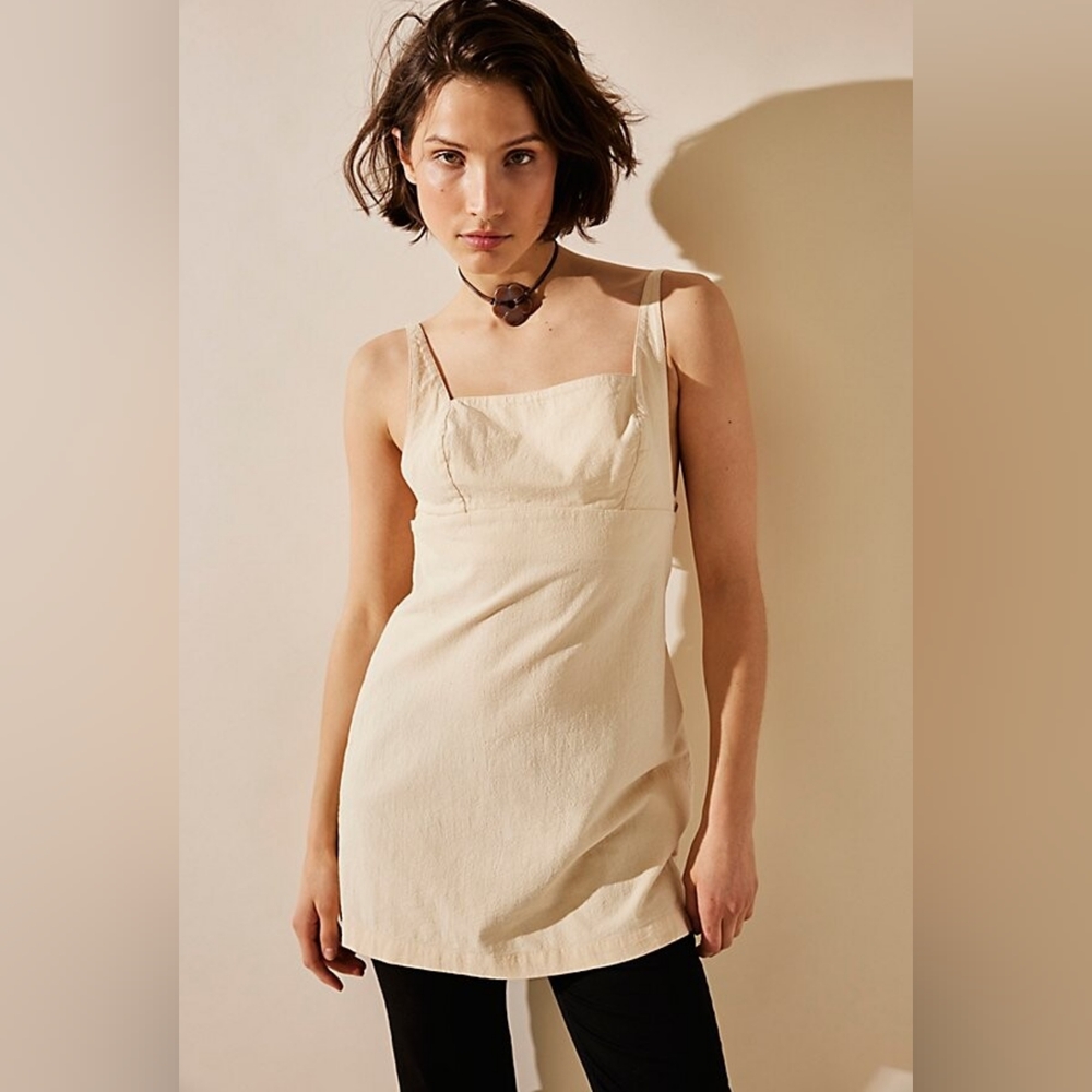 NWOT Free People Little Loca Cream Mini Dress
